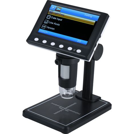 DM7 1080P High Definition Microscope Inspection Camera 4.3 inch Screen Microscope Support 1000 times magnification Connect to computer 18650 i rechargeable lithium battery - Rectangular base (1/5)