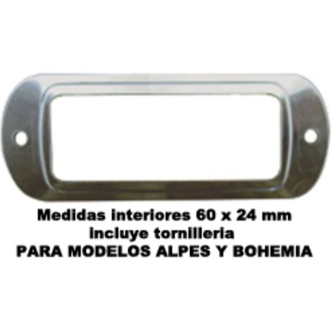 BTV REPPACK 5 TARJETEROS METÁLICOS INOX 60x24 MM CON TORNI 60603