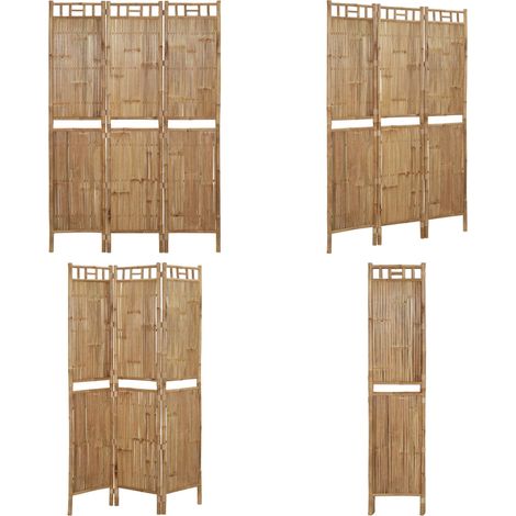 Cloison de séparation 3 panneaux Bambou 120x180 cm - Séparateur De Pièce - Écran De Confidentialité - Cloison Pliable - Bamboutropical - Décoration Intérieur - Home & Living (1/5)