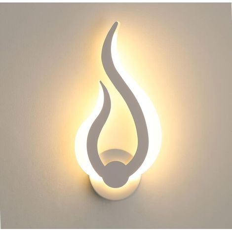 Applique murale intérieure LED, applique murale LED 10W, applique murale moderne, applique murale/veilleuse en forme de flamme, lumière blanche chaude 3000K, convient aux cuisines, escaliers, chambres (1/5)