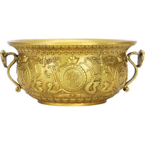 Ornement en Cuivre Corne D’abondance Décorative, Diamètre 12 Cm, Accessoire Festif pour Décoration de Bureau et Maison, Bol Décoratif en Laiton pour Fête et Présent (1/5)