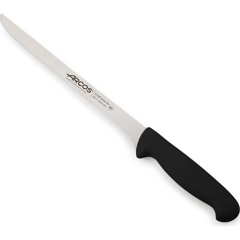 Coltello per prosciutto Arcos 2900 - Prof. 291125 in acciaio inox Nitrum e mango ergonomico nero Polipropilene e 28 lama cm.