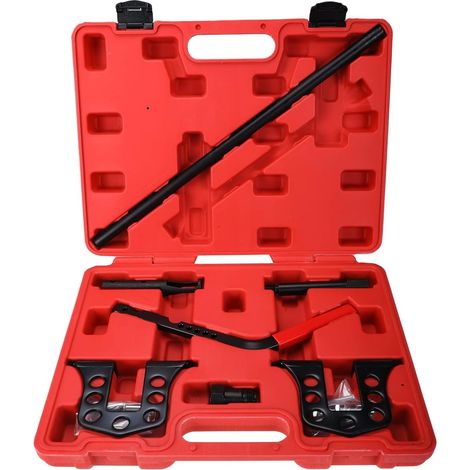 Valve Spring Tightening Tool Kit OHV/OHC Valve Spring Compressor for Petrol Diesel Engines Valve Spring Removal Tool Set with Case (1/5)