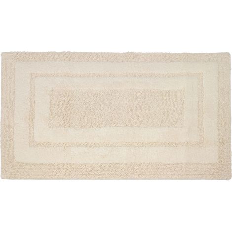 Tappeto Casa Bagno Cotone Spugna Morbida Tinta Unita Antiscivolo Sirio Farina, misura55x100coloreFarina (1/5)