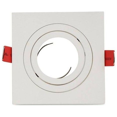 Aro Downlight Cuadrado Basculante PREMIUM Para GU10 / MR16 - Blanco (1/4)