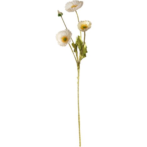 6 pièces fleur artificielle 4 têtes floquées simulées pour la décoration du salon de la maison bleu (1/5)