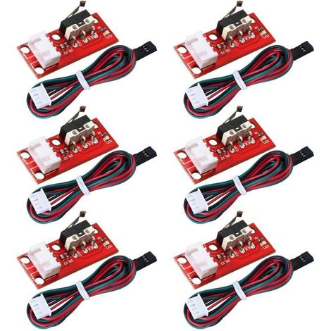 6 Pièces Interrupteur de Fin de Course Mécanique End Stop pour l'imprimante 3D RepRap Prusa Mendel CNC Arduino Mega 2560 RAMPS 1.4 (1/4)