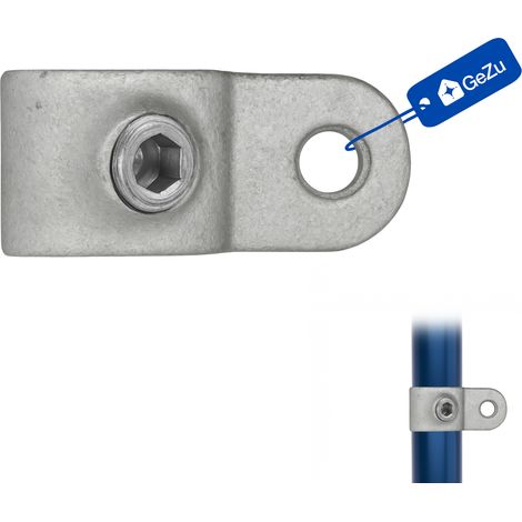 Cosse simple mâle Klemp Ø27 mm galvanisé argent – fixation simple mâle clé de serrage – Raccord ubulaire croix, kee klamp, connecteur voies – GeZu Impex (1/5)