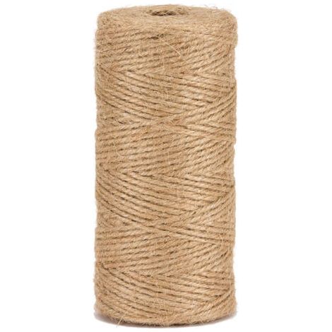 La cordeline Ficelle Jute Naturel, Ø1.5mm ±400m pour Le Jardinage, Bricolage, activités manuelles, Naturelle,