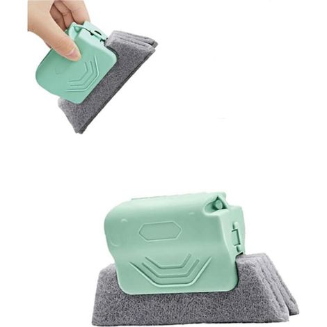 (Vert)2 articlesBrosse de Nettoyage Magique pour rainures de fenêtre, Nouvel Ensemble d'outils de Nettoyage pour rainures de fenêtre ou Porte coulissante pour Porte coulissante, seuil, Lignes de carre