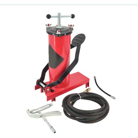 INGRASSATORE A BARILE EROGATORE A PEDALE GRASSO FUSTO 6 LT ACCIAIO TUBO 3 MT 235aw