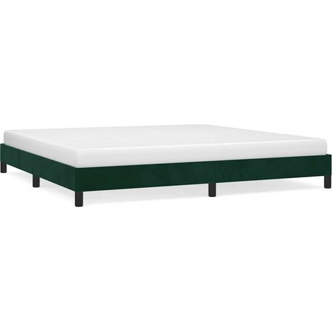 Maison Exclusive - Giroletto senza Materasso Verde Scuro 200x200 cm in Velluto (1/5)