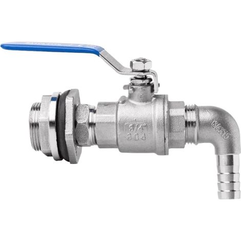 Robinet à boisseau sphérique coudé en acier inoxydable 304 (1/2)