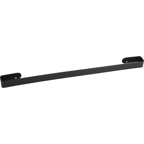 Porte-serviettes Cryfokt en acier inoxydable, design simpl 50 cm, noir (1/5)