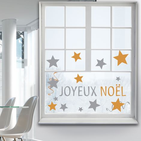 Sticker Joyeux Noël Electrostatique, Déco Originale Vitre, 21 cm X 29,7 cm, Idée Cadeau Noël Maison Intérieur (1/3)