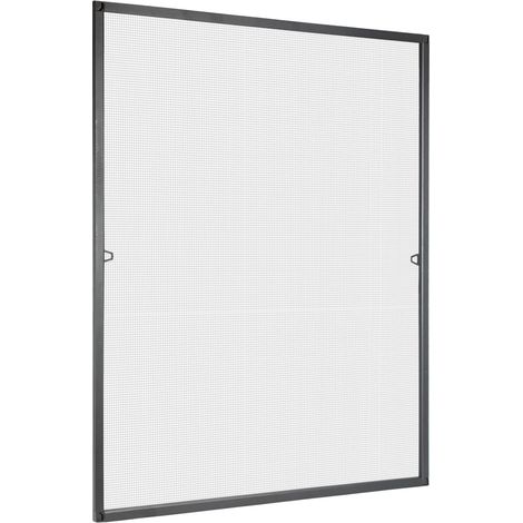 Randaco Mosquitera de aluminio para ventanas mosquitera de gasa protección UV mosquitera marco impermeable 120x140CM Antracita