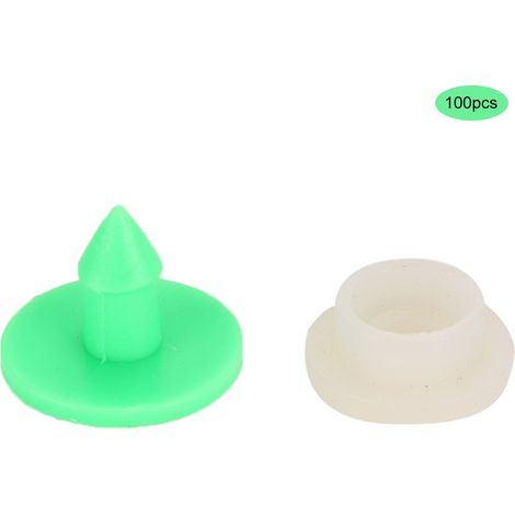 Lot de 100 étiquettes auriculaires de 1,8 cm (0,7 po) pour l'identification des animaux (lapins, renards, visons), numérotées (vert). (1/5)
