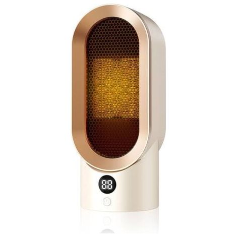 Chauffage d'Appoint, Radiateur Soufflant à Économie d'Énergie, 800W Électrique Radiateur Soufflant, Radiateurs pour Usage Intérieur, Mini Radiateur Céramique pour Salon, Bureau, Chambre (1/5)