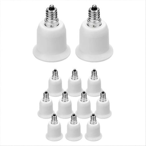 E12 auf E26/E27 Adapter, Lampenfassung mit mittlerem Sockel, Schraub-zu-Schraub-Konverter, für Standardglühbirnen, kompatibel mit Edison-Schraubsockel, Universalgewinde, robust und langlebig, einfache (1/5)