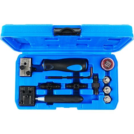 Kit de 12 Outils d'Évasement pour Tuyaux de Frein 3/16" (4.75mm) & 1/4" (6.35mm), Évasoir à Cuivre Professionnel pour Réparation Automobile et Climatisation, 1 pièce (1/4)
