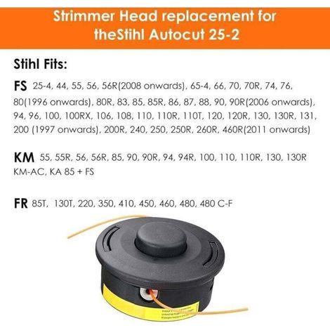 Tête Faucheuse pour Stihl Auto Cut 25-2, Tête de Coupe Fits Débroussailleuse Modèle Stihl FS, KM Series (1/4)