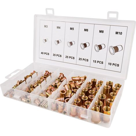 Juego de tuercas remachables de acero M3-M10, 150 unidades, KD12676 (1/5)
