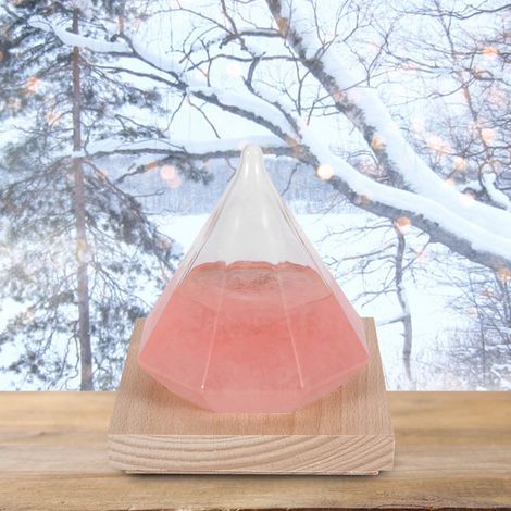 Bouteille tempête créative en forme de diamant, prévision météo, verre, artisanat, cadeau d'anniversaire, grand format, rose (1/5)
