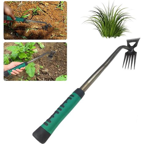 Désherbeur Manuel,Arrache Pissenlit,Outil De Désherbage Manuel,Arrache Mauvaise Herbes,Désherbage Outil,Désherbage Rapide,5 dents (1/5)