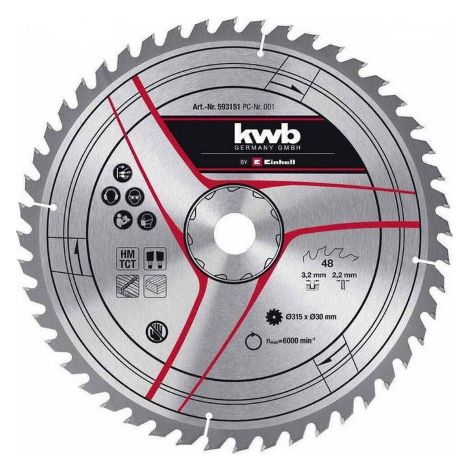 Einhell 49592957 Lama per Sega Circolare HM Ø 305 mm foro 30 mm 40 denti larghezza taglio 3.0 mm per legno