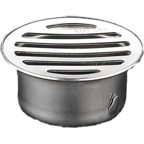 Siphon de sol rond en acier inoxydable pour salle de bain avec grand diamètre 63 mm (1/5)
