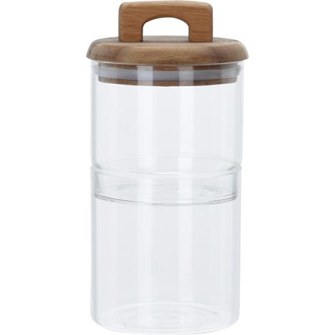 Contenitore in vetro a 2 livelli, 2 x 600 ml (1/4)