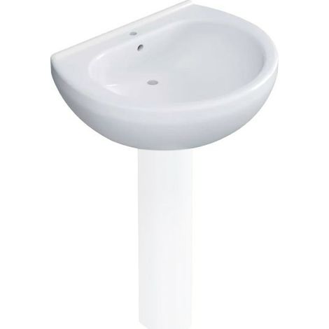 Lavabo in ceramica bianca serie orchidea lavabo 55cm BARBOTTINA