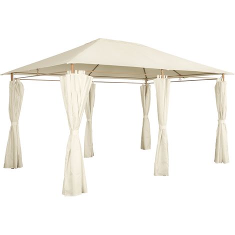 Gazebo de jardín 3x4m con cortinas