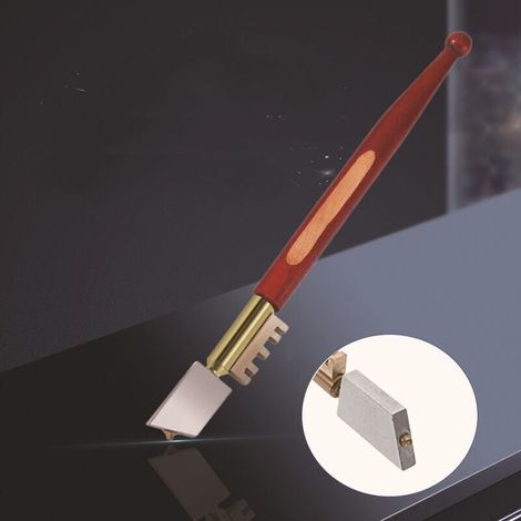Outil de Coupe Verre Diamant Manche Bois Épaisseur 2 à 6 mm (1/4)