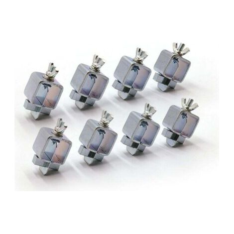 Lot de 8 pinces de soudage bout à bout, pinces pour panneaux, 1 pouce x 1 pouce x 2 pouces pour pince de soudage bord à bord (1/4)