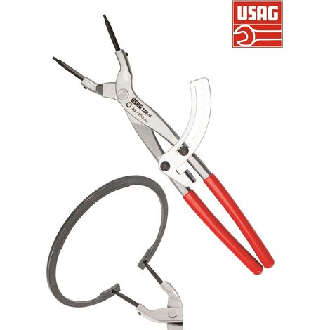 USAG 128 M PINZA A BECCHI DIRITTI PER ANELLI ELASTICI ESTERNI GRANDI DIMENSIONI SEEGER (1/4)