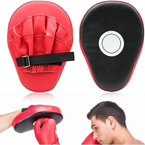 Boxhandschuhe, Bärenpfoten, Leder-Schlaghandschuhe, Fokuspolster für Kickboxen, Muay Thai, Karate, Taekwondo, Kampfsportarten, Fitnessübungen (1/5)