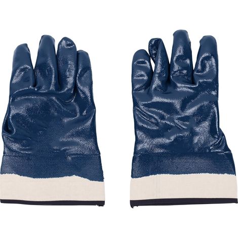 Gant de travail en plein air enduit de Nitrile, résistant à l'huile, imperméable, antidérapant pour la pêche, le nettoyage, la peinture bleue (1/5)