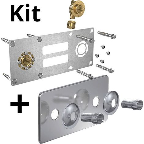 Kit ROBIFIX PER Ø12 - F 1/2 glissement + cache inox 150mm