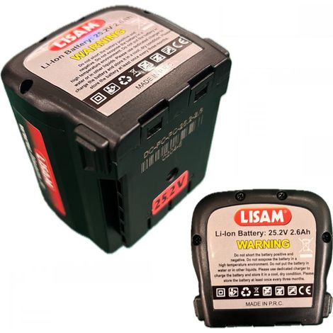 BATTERIA RICAMBIO 25,2V 2,6Ah PER FORBICE ELETTRICA DA POTATURA TL42 LISAM