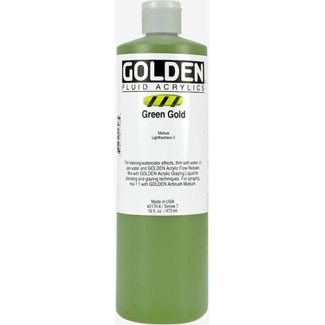 Golden : Fluid Acrylic Paint : 473ml (16oz) : Green Gold