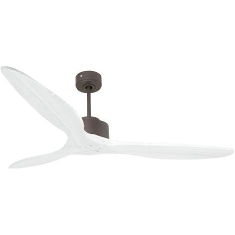 Modulo de KlassFan - Super destratificateur et ventilateur DC 166 cm Chocolat pales bois blanc sans Lumière  30 à 60 m²