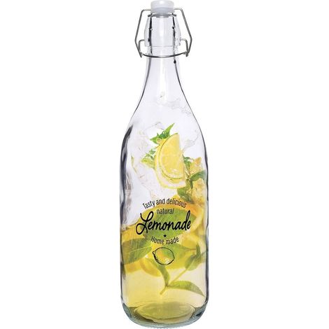 BOTTIGLIA IN VETRO 'DECORATA' 1000 ml (1/5)