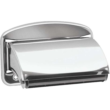 tecuro Papierrollenhalter Edelstahl poliert mit Deckel (1/3)