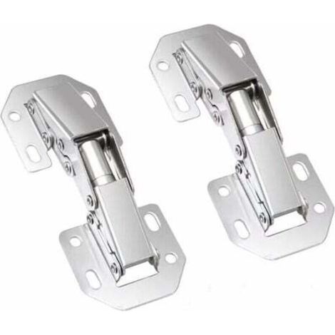 Charnières à Fermeture, Charniere Porte Placard 90 Degré Charniere Invisible Meuble pour Porte Armoire Placard de Cuisine 77mm,2pcs (1/5)