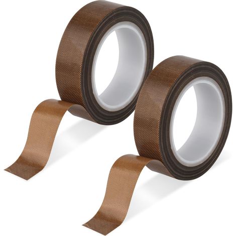 2 Rouleaux 13mmx10m Rubans à faible Friction, Résistant aux Grincements à l'Abrasion Ruban Coulissant pour Tiroir Ruban protection Surface en PTFE pour Bois Tiroirs Armoires Meubles (Marron) (1/5)