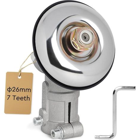 Renvoi d'angle 7 Dents 26 mm, Universelle Accessoires de Tête de Débroussailleuse, Tête d'Engrenage pour Débroussailleuse (1/5)