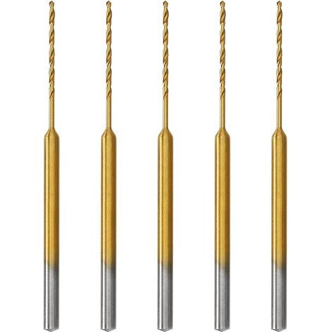 CCYKXA 5pcs HSS Micro Twist Drill Bit Micro Drill Bits High Speed Steel Spiral Tips Hand Tools Accessories Compatible with Proxxon 28852 0.8MM X 2.35MM