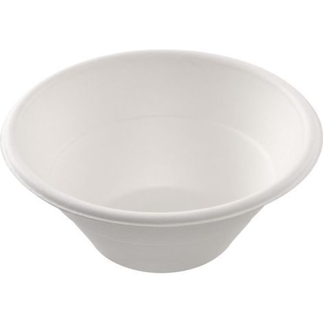 Saladier rond blanc en canne à sucre 500 ml - 600 unités - Betik