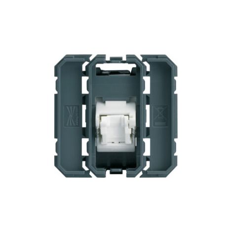 Prise RJ45 Cat. 6 UTP Gallery - 2 modules - Incliné à 45° - WXF230 - Hager